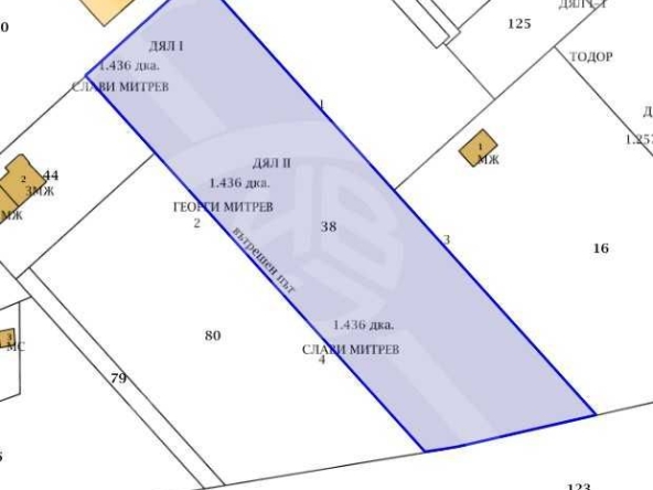 Парцел в Пловдив, Прослав - 4308 кв.м за 65 €/кв.м - Снимка #1