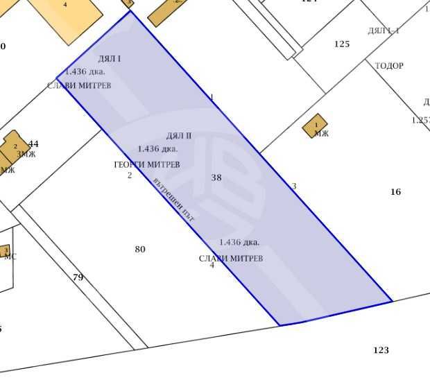 Парцел в Пловдив, Прослав - 4308 кв.м за 65 €/кв.м - Снимка #1