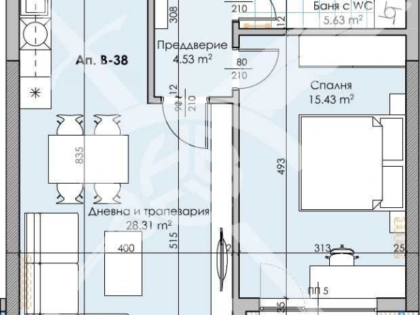 Двустаен апартамент в Пловдив, Кършияка - 79 кв.м за 1548 €/кв.м - Снимка #1
