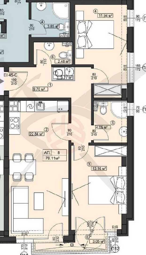 Тристаен апартамент в София, Левски - 98 кв.м за 1608 €/кв.м - Снимка #1