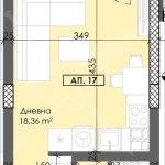Едностаен апартамент в Пловдив, Тракия - 41 кв.м за 1315 €/кв.м - Снимка #1