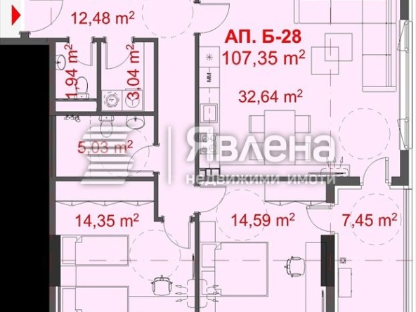 Тристаен апартамент в Бургас, Славейков - 125 кв.м за 1473 €/кв.м - Снимка #1