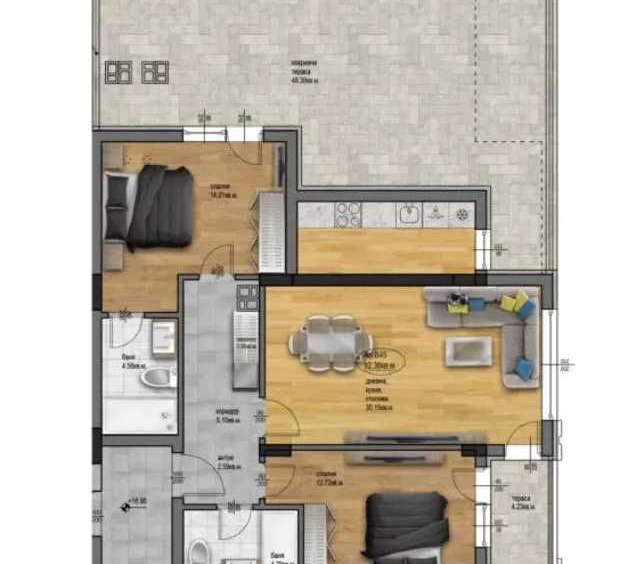 Двустаен апартамент в Пловдив, Остромила - 107 кв.м за 499 €/кв.м - Снимка #1