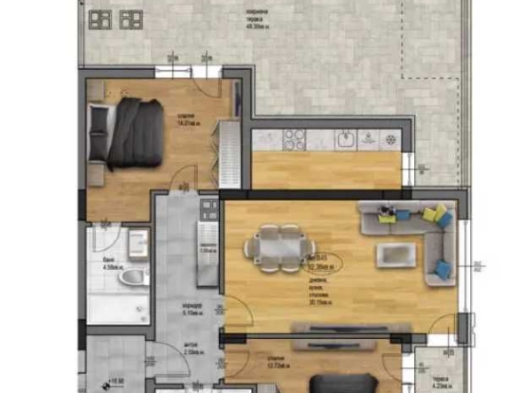 Двустаен апартамент в Пловдив, Остромила - 107 кв.м за 979 €/кв.м - Снимка #1