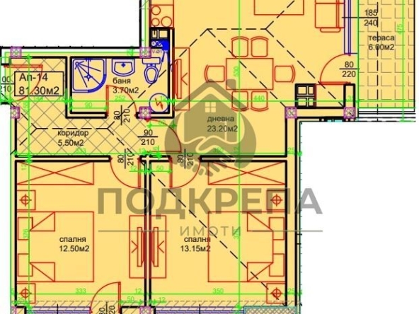 Тристаен апартамент в Асеновград - 95 кв.м за 854 €/кв.м - Снимка #1