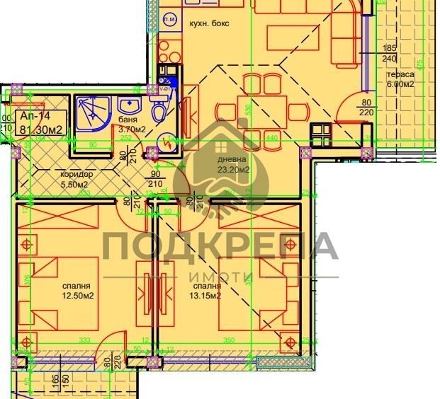 Тристаен апартамент в Асеновград - 95 кв.м за 854 €/кв.м - Снимка #1