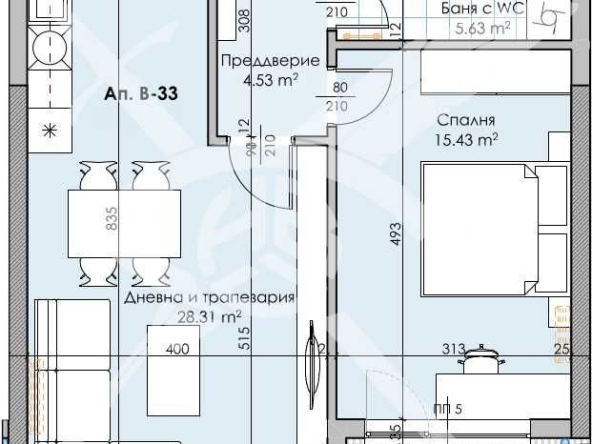Двустаен апартамент в Пловдив, Кършияка - 79 кв.м за 1357 €/кв.м - Снимка #1