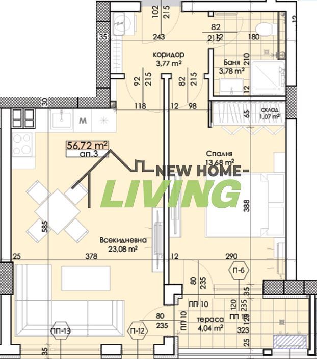 Двустаен апартамент в Пловдив, Тракия - 67 кв.м за 1391 €/кв.м - Снимка #1