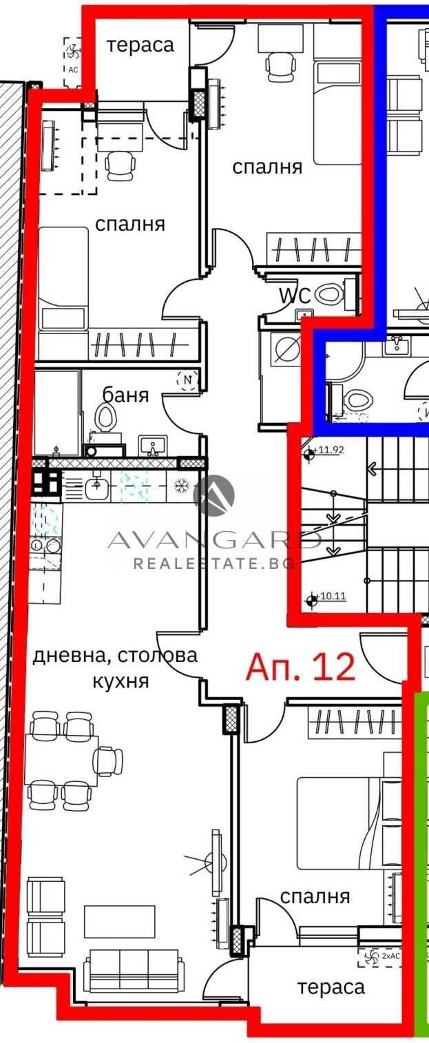 Четиристаен апартамент в Пловдив, Кършияка - 141 кв.м за 1900 €/кв.м - Снимка #1