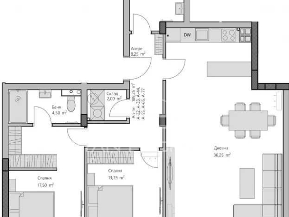 Тристаен апартамент в Пловдив, Христо Смирненски - 129 кв.м за 1474 €/кв.м - Снимка #1