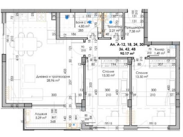 Тристаен апартамент в Пловдив, Кючук Париж - 107 кв.м за 532 €/кв.м - Снимка #1