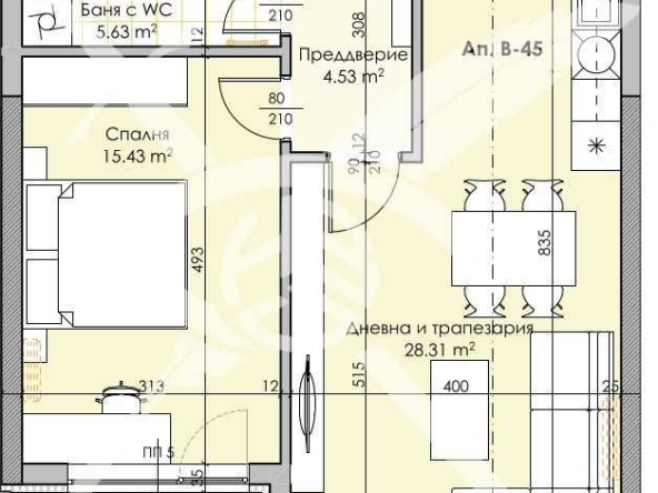 Двустаен апартамент в Пловдив, Кършияка - 79 кв.м за 1637 €/кв.м - Снимка #1