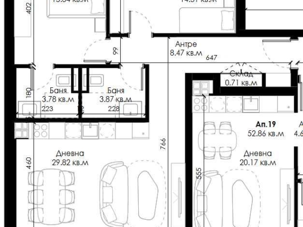 Тристаен апартамент в София, Овча купел 2 - 111 кв.м за 1762 €/кв.м - Снимка #1