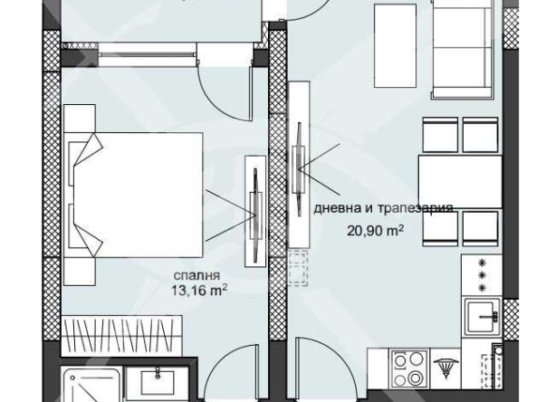 Двустаен апартамент в Пловдив, Христо Смирненски - 68 кв.м за 1301 €/кв.м - Снимка #1