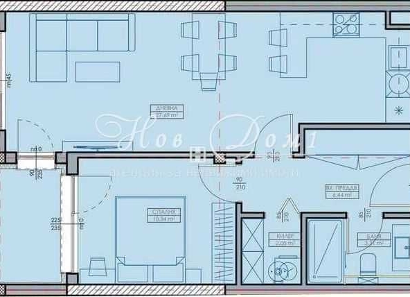 Двустаен апартамент в Варна, Възраждане 1 - 73 кв.м за 621 €/кв.м - Снимка #1