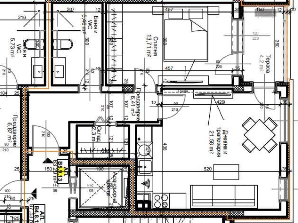 Двустаен апартамент в Пловдив, Остромила - 77 кв.м за 629 €/кв.м - Снимка #1