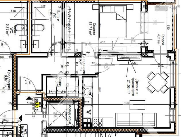 Двустаен апартамент в Пловдив, Остромила - 76 кв.м за 668 €/кв.м - Снимка #1