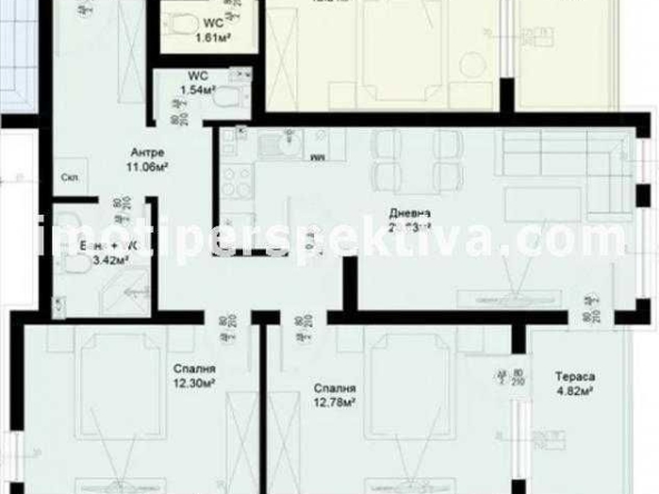 Тристаен апартамент в Пловдив, Кючук Париж - 93 кв.м за 933 €/кв.м - Снимка #1