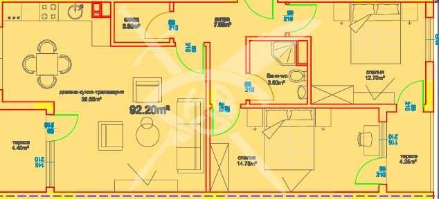 Тристаен апартамент в Бургас, Меден рудник - зона А - 107 кв.м за 476 €/кв.м - Снимка #1