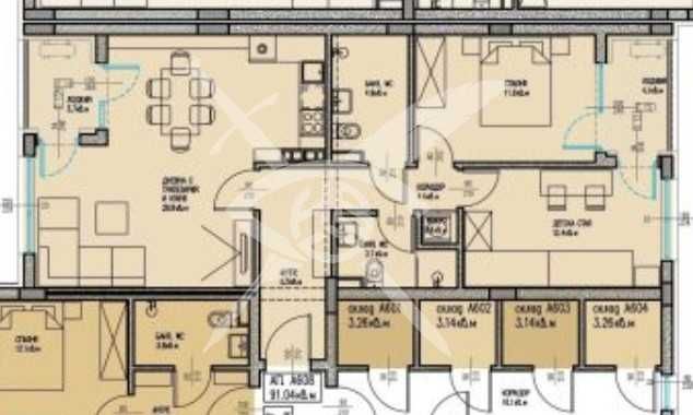 Тристаен апартамент в Бургас, Славейков - 103 кв.м за 1003 €/кв.м - Снимка #1