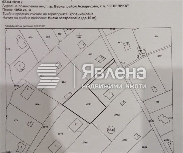 Парцел в Варна, м-т Зеленика - 1050 кв.м за 53 €/кв.м - Снимка #1