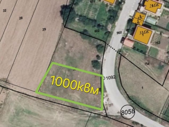 Парцел в с. Долни Богров, Област София-град - 1000 кв.м за 110 €/кв.м - Снимка #1