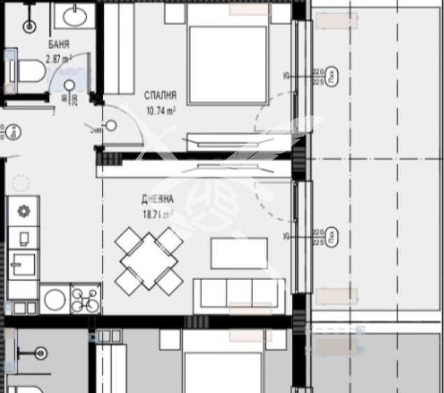 Двустаен апартамент в к.к. Слънчев бряг - 43 кв.м за 2474 €/кв.м - Снимка #1