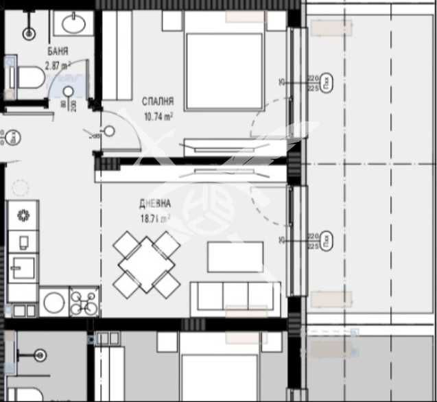 Двустаен апартамент в к.к. Слънчев бряг - 43 кв.м за 2474 €/кв.м - Снимка #1