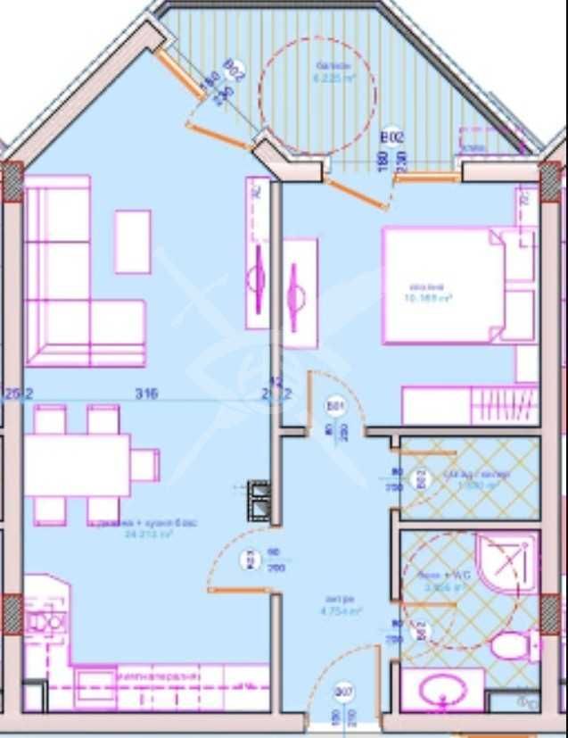 Двустаен апартамент в Бургас, Сарафово - 69 кв.м за 663 €/кв.м - Снимка #1