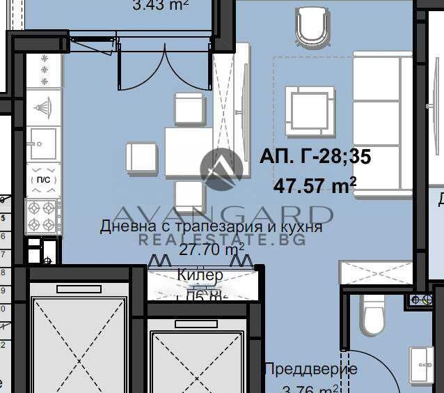 Едностаен апартамент в Пловдив, Христо Смирненски - 57 кв.м за 1593 €/кв.м - Снимка #1