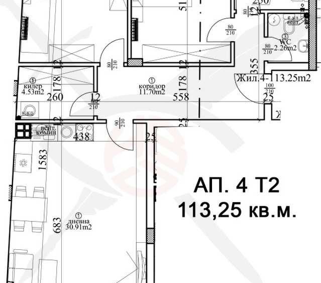 Тристаен апартамент в Варна, Гръцка махала - 132 кв.м за 1440 €/кв.м - Снимка #1