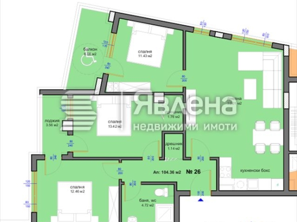 Четиристаен апартамент в Бургас, Меден рудник - зона Д - 125 кв.м за 1202 €/кв.м - Снимка #1
