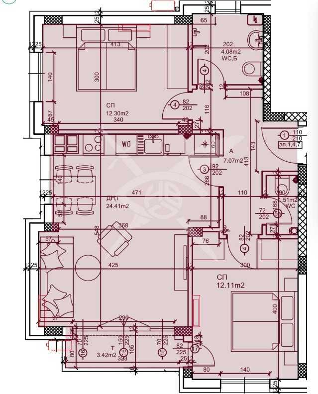 Тристаен апартамент в Пловдив, Западен - 97 кв.м за 1250 €/кв.м - Снимка #1
