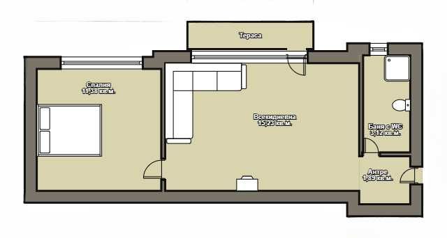Двустаен апартамент в Варна, Възраждане 3 - 52 кв.м за 1327 €/кв.м - Снимка #1