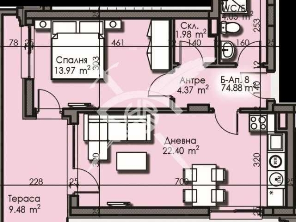 Дава се под наем Двустаен апартамент в Бургас, Изгрев - 74 кв.м за 89856 € - Снимка #1