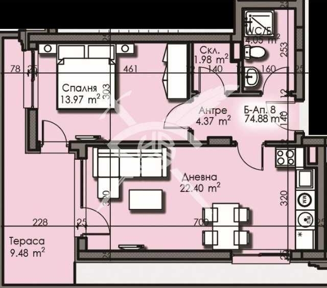 Дава се под наем Двустаен апартамент в Бургас, Изгрев - 74 кв.м за 89856 € - Снимка #1