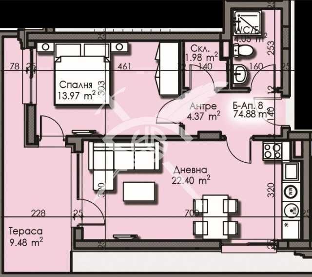 Дава се под наем Двустаен апартамент в Бургас, Изгрев - 74 кв.м за 89856 € - Снимка #1