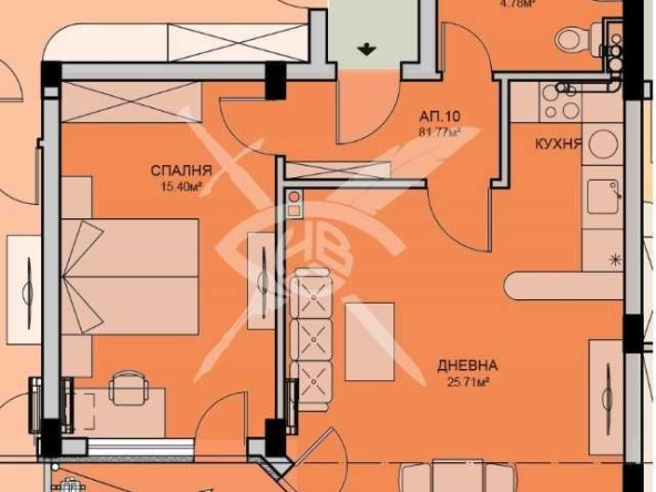 Двустаен апартамент в Бургас, Меден рудник - зона А - 81 кв.м за 889 €/кв.м - Снимка #1