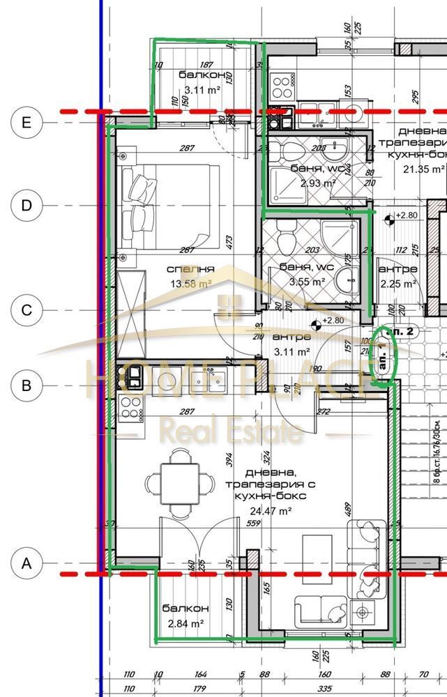 Двустаен апартамент в Варна, Кайсиева градина - 75 кв.м за 841 €/кв.м - Снимка #1