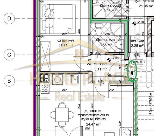 Двустаен апартамент в Варна, Кайсиева градина - 75 кв.м за 952 €/кв.м - Снимка #1