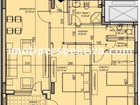 Тристаен апартамент в Пловдив, Кършияка - 99 кв.м за 1300 €/кв.м - Снимка #1