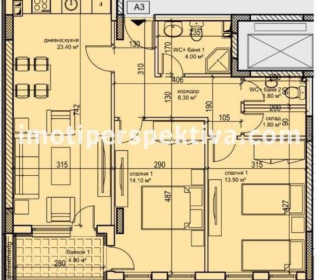 Тристаен апартамент в Пловдив, Кършияка - 99 кв.м за 1300 €/кв.м - Снимка #1
