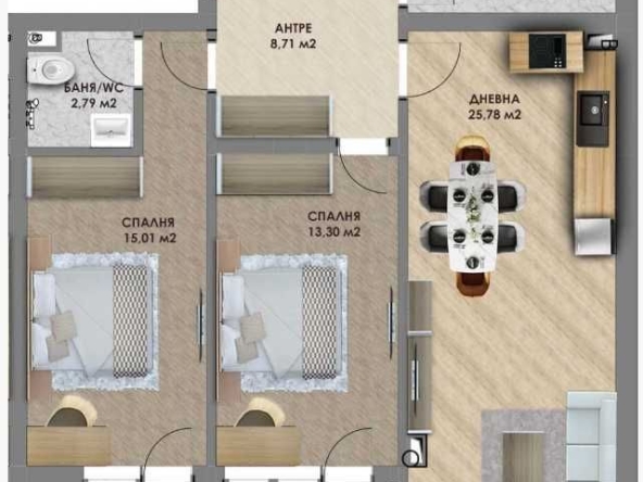 Тристаен апартамент в Пловдив, Христо Смирненски - 104 кв.м за 747 €/кв.м - Снимка #1