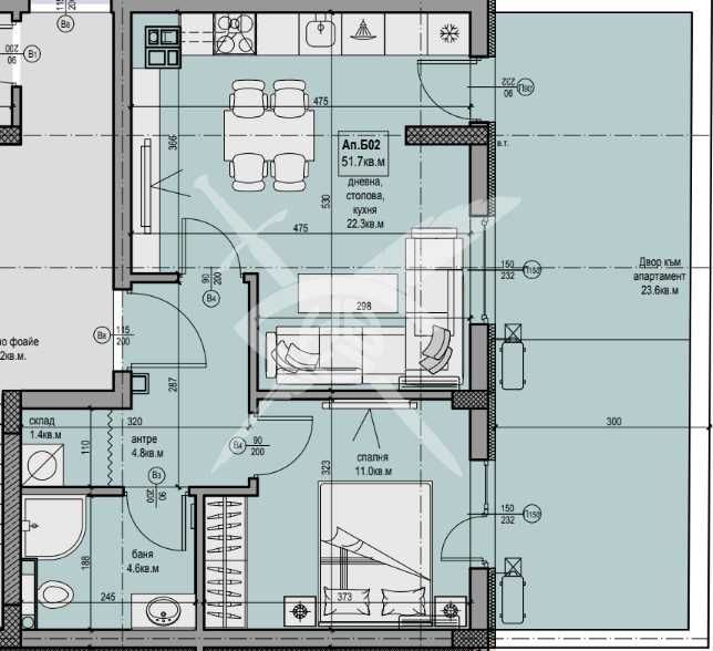 Двустаен апартамент в Пловдив, Христо Смирненски - 61 кв.м за 1099 €/кв.м - Снимка #1