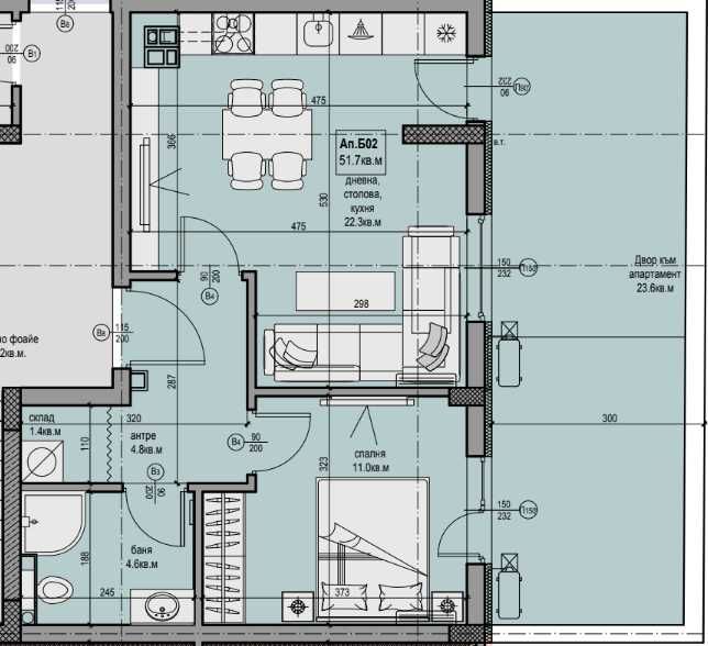 Двустаен апартамент в Пловдив, Прослав - 61 кв.м за 1148 €/кв.м - Снимка #1