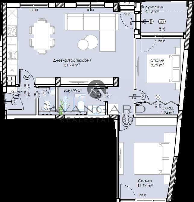 Тристаен апартамент в Пловдив, Център - 96 кв.м за 1904 €/кв.м - Снимка #1