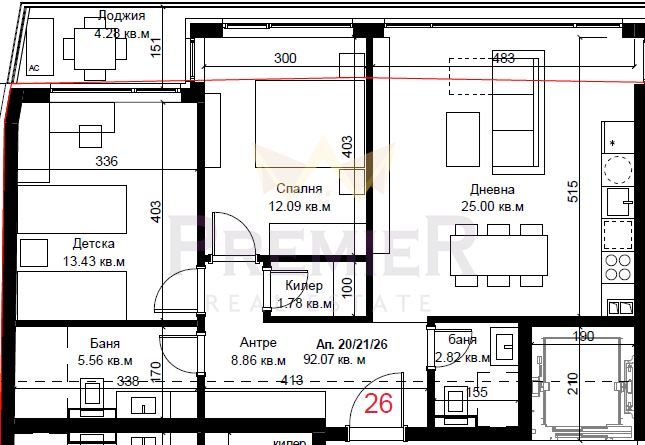 Тристаен апартамент в Варна, Гръцка махала - 109 кв.м за 1169 €/кв.м - Снимка #1