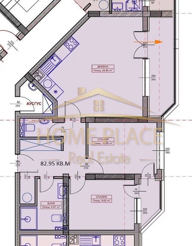 Тристаен апартамент в Варна, Възраждане 1 - 98 кв.м за 1837 €/кв.м - Снимка #1
