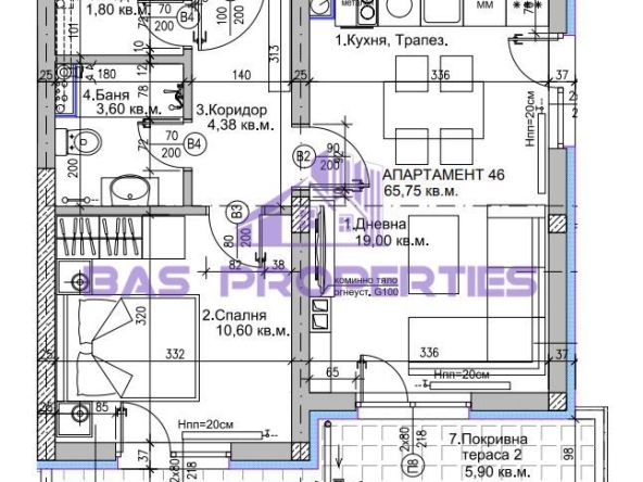 Двустаен апартамент в София, Люлин 5 - 76 кв.м за 1443 €/кв.м - Снимка #1