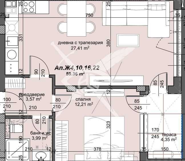 Двустаен апартамент в Пловдив, Тракия - 73 кв.м за 1253 €/кв.м - Снимка #1
